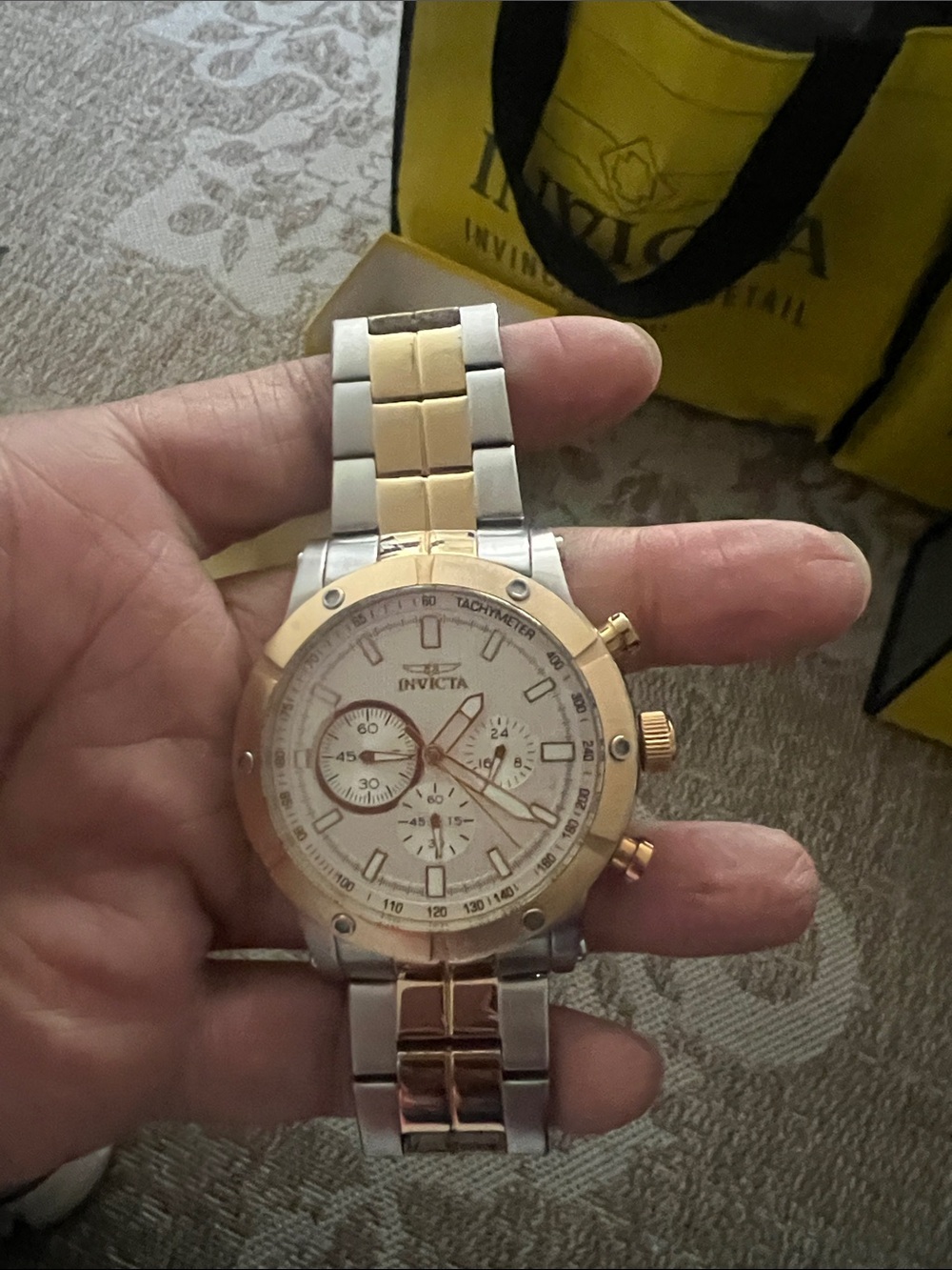 Invicta Two-Tone Men's Chronograph Watch - Gold & Silver